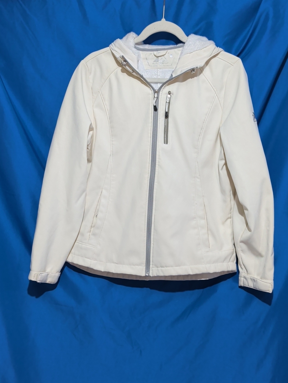 ZeroXposur Large Cream Hooded Utility Softshell Jacket